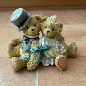 Hamilton Vintage "Love Bears All Things" Wedding Bride & Groom Teddy Figurine